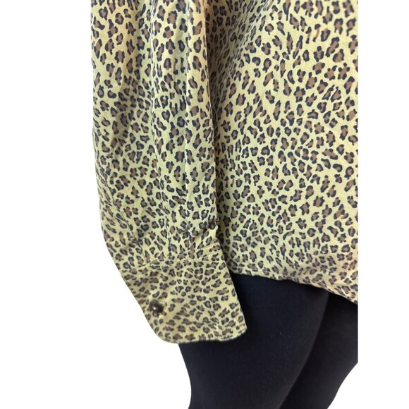 Vintage Anne Pinkerton Women’s Leopard Print Button-Up Shirt Size M - New - Picture 5 of 9